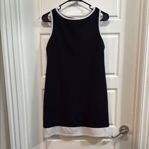 Black and White Sleeveless Dress